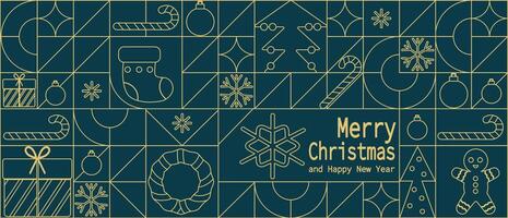 Christmas abstract. Christmas geometric background. Christmas pattern, with simple line elements. Merry Christmas and Happy New Year abstract line design. vector