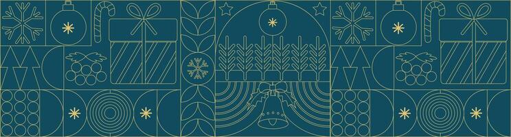 Christmas abstract. Christmas geometric background. Christmas pattern, with simple line elements. Mosaic and Scandinavian style. vector