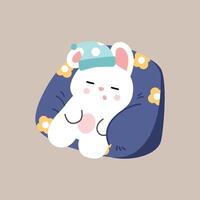 Cute Sleeping Rabbit vector