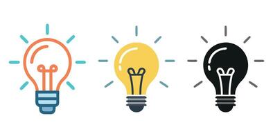 Light bulb idea concept lamp idea icon vector