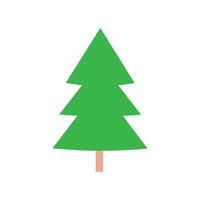 A green christmas tree on a white background vector