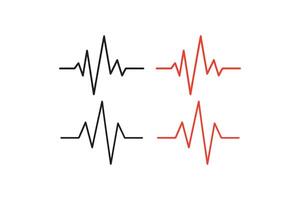 Heart Beats Outline, Heart Pulse Symbol, pulse red clip art, heartbeat icon symbol design illustration. vector
