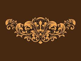 classic vintage ornament frame editable color vector