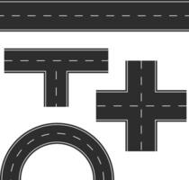Roads, highway isolated on white background vector
