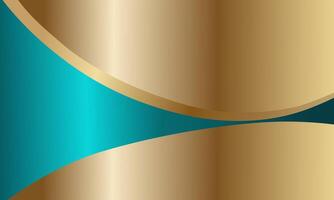 Gold And Green Background Illustration With Simple Design Style vector