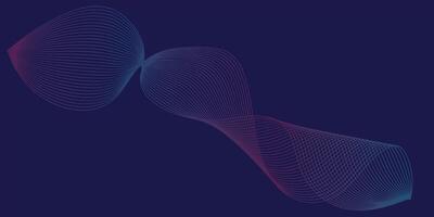 Abstract background with glowing wave. Modern pink blue gradient flowing wave lines. Futuristic technology. Shiny moving lines design element. vector