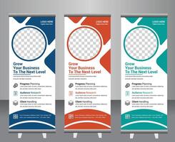 Unique Corporate Roll Up Banner Design vector