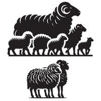 Sheep Silhouette. Sheep Illustration. vector