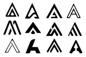 Abstract letter A logo design. icons for business vector