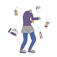 Runner. Old person jogging isolated. design vector