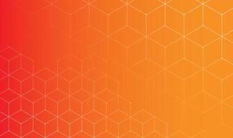 orange background with hexagonal vector