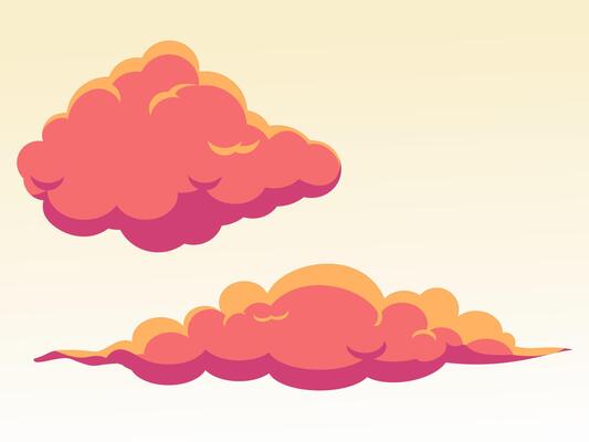 sunset cloud illustration