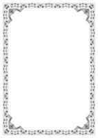 Thai pattern frame, vintage pattern border vector