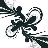 Silhouette of swirling abstract shapes. vector
