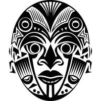 A tribal mask with a tribal design vector