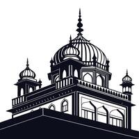 The sikh temple in india vector
