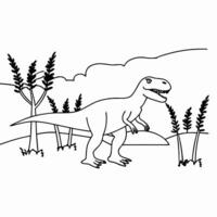T Rex design Art simple vector