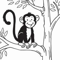 monkey Cute Cartoon Icons art set design vector