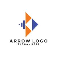 arrow logo design element with modern style vector
