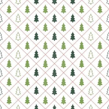 sin costura modelo Navidad árbol, guión línea, Scott guingán antecedentes vector