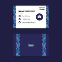 Abstract Geometric Vertical Bar Pattern Name Card Design vector