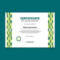 Abstract Geometric Diagonal Bar Pattern Certificate Template Design vector