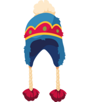A blue hat with red and blue trim png