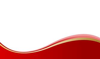red and gold wave background vector