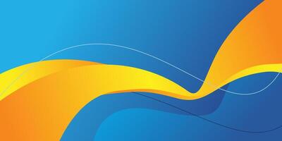 colorful background with abstract yellow wave vector