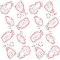 potion doodle pattern vector
