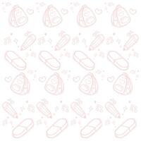 back to school items doodle pattern vector