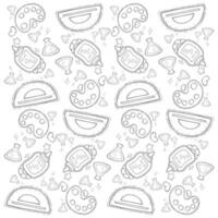 back to school doodle pattern vector