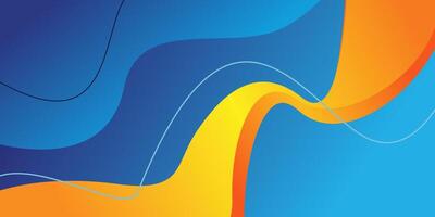 colorful abstract wave corner background vector