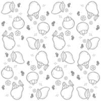 doodle fruit pattern vector