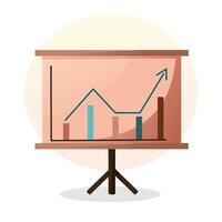 Progression bar on presentation screen vector
