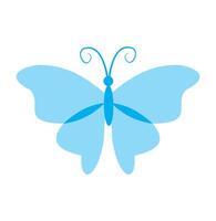 A blue butterfly icon on a white background vector