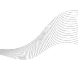Minimal wavy line background design vector