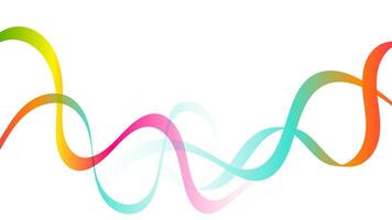 Abstract gradient colorful wavy line background vector