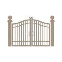 Minimalist Gate Illustration for Design Projects vector