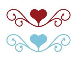 Minimalist Heart Design with Frame for Valentines Day vector