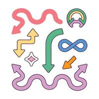 Versatile Arrow Design Set for Digital and Print Use vector