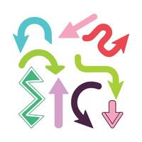 Whimsical Pastel Arrow Set for Infographics vector