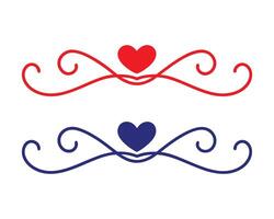 Stylish Heart and Frame Valentines Day Art vector