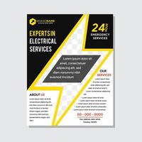 Alternative energy brochure layout. Eco energy. Flyer, booklet, leaflet print design with thunder illustrations. Power generation. page layouts for magazine, annual report, advertising posters vector