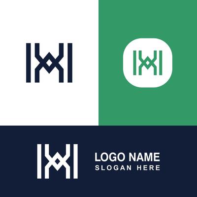 Elegant logo template with H shape.