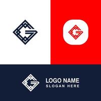 G logo design with simple motif. vector