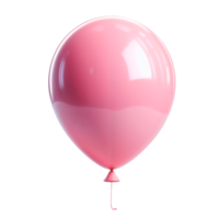 Pink balloon floating isolated on transparent background, perfect for festive occasions and design projects png