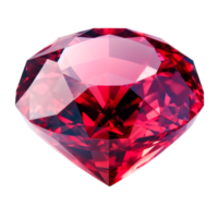 Sparkling red ruby gemstone isolated on transparent background png