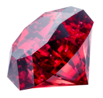 Sparkling red ruby gemstone isolated on transparent background png
