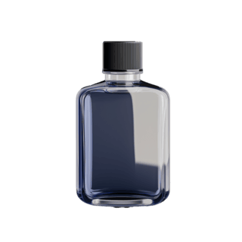 Claro vidro garrafa com Preto boné em transparente fundo png